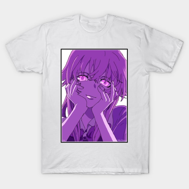 Yuno Gasai, Yandere Ver. T-Shirt by VioletLilithArt